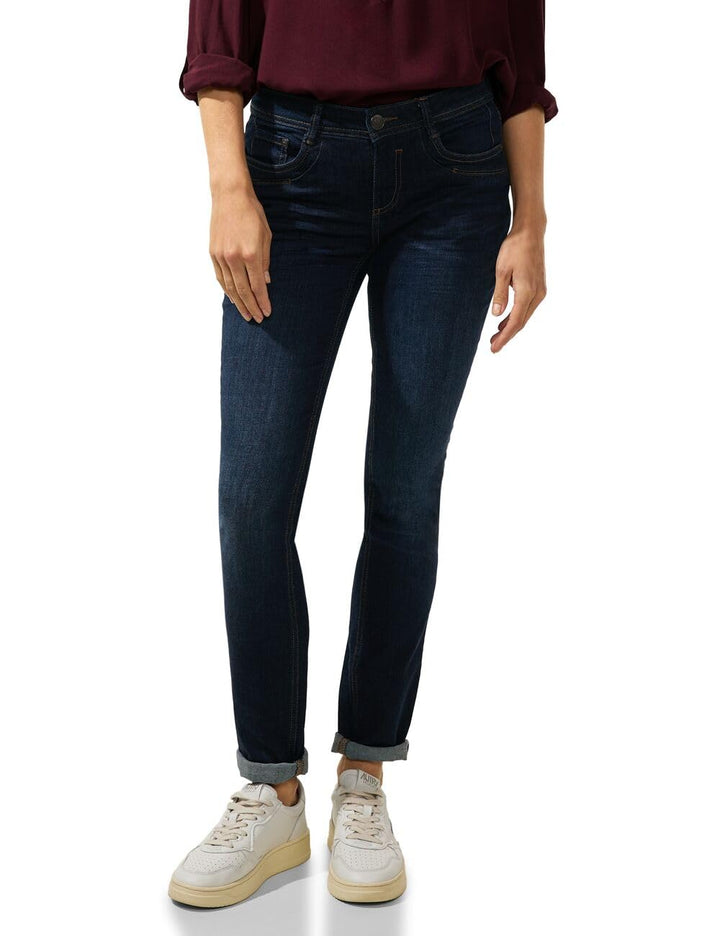 STREET ONE Damen Jeanshose Casual A376540 26W / 30L Dark Indigo Used Wash, 26W / 30L Dark Indigo Use