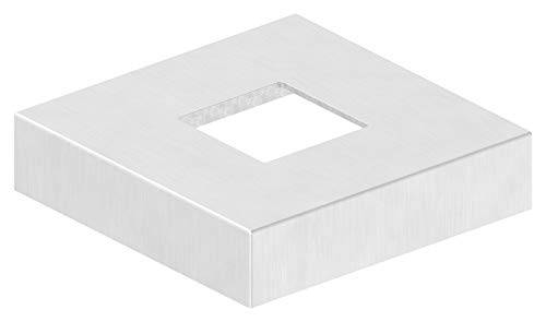 Abdeckrosette quadratisch 109 x 109 x 25mm, Wandstärke 2mm, Bohrung 40,5 x 40,5mm