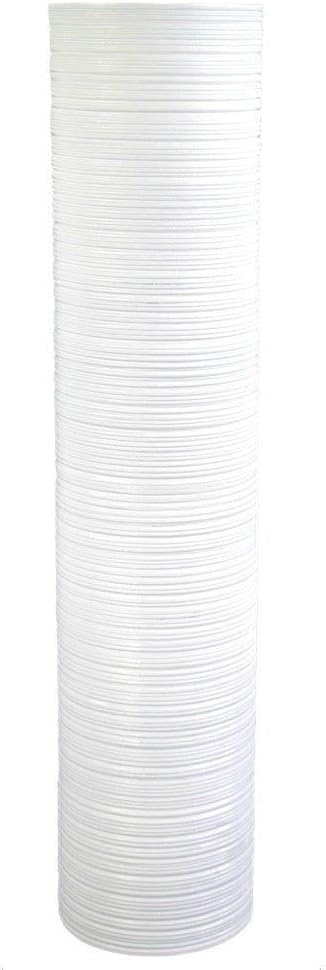 Leewadee Grosse Bodenvase für Dekozweige hohe Standvase Design Holzvase, Holz, 90 cm, Weiss 90 cm We