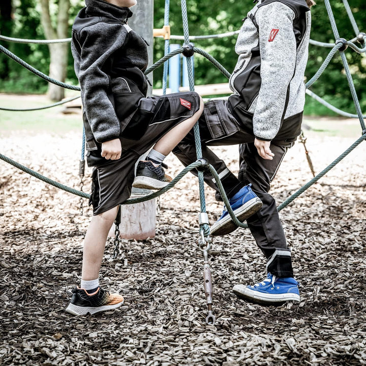 Nitras MOTION TEX KIDS 7190 Kinder-Strick-Softshelljacke - Softshell-Strickjacke mit Reflexelementen