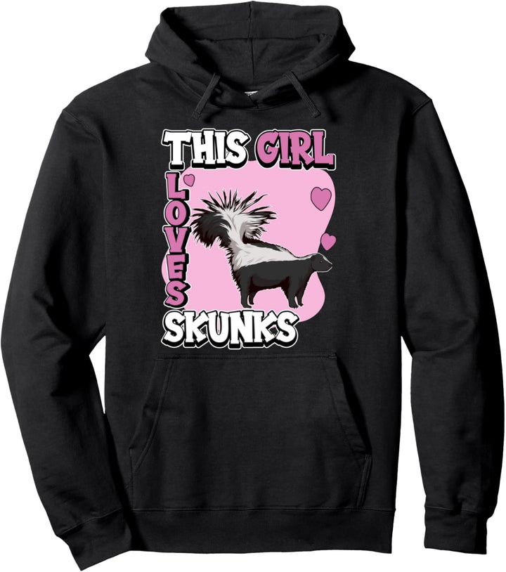 Mädchen This Girl Loves Skunks Stinktier Pullover Hoodie