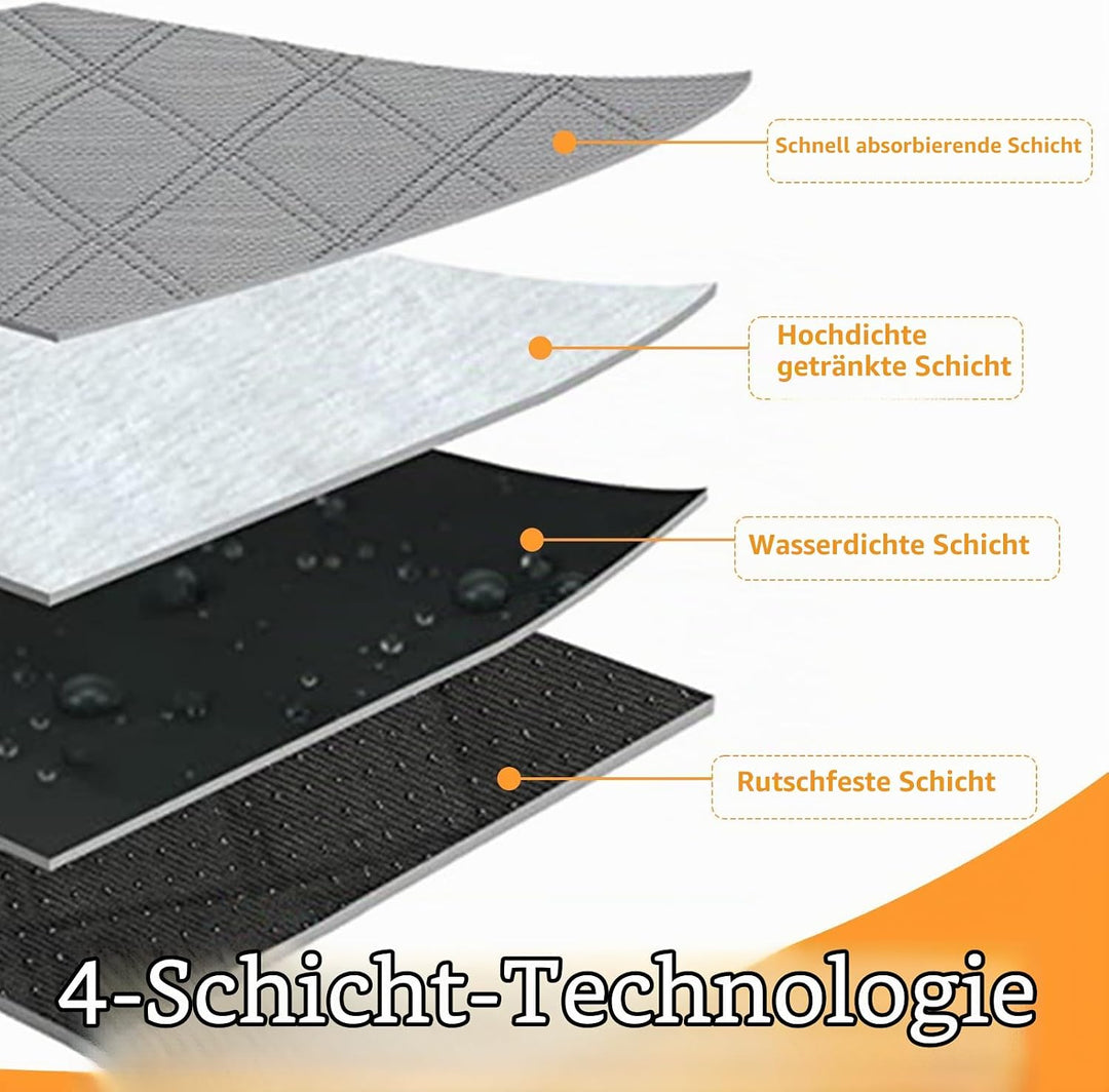 4 Stück PIPI Pads für Meerschweinchen, 60 x 45 cm Pipipads MeerschweinchenMatte Schnell Saugfähige U