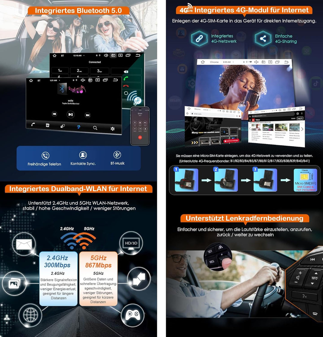 Erisin Android 11 Autoradio Mit GPS Navi für Mercedes Benz C-Klasse W203 CLC Klasse W203 C180 CLK Kl