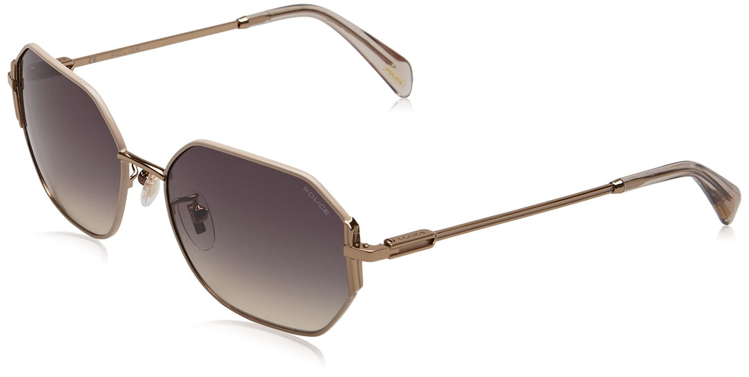 Police Unisex SPLF35 Sunglasses, Brown, 55