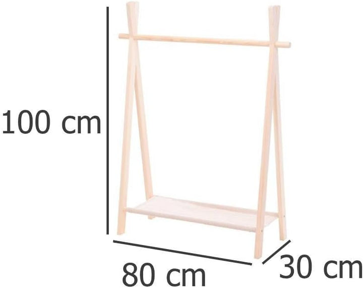 Home @ Styling Collection Kinder-Kleiderbügel, 80 x 30 x 100 cm, Holz