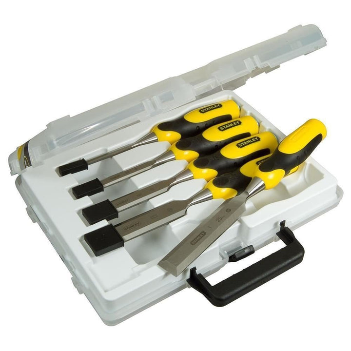 Stanley DynaGrip Stechbeitel-Set, 5-teilig (6/10/15/20/25 mm, Chrom-Stahl Legierung, ergonomischer H