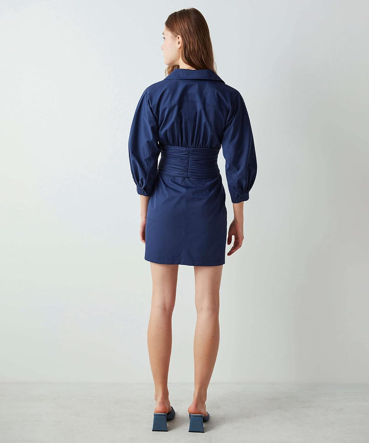 IPEKYOL Damen Waist Detail Mini Dress 34 Navy, 34 Navy