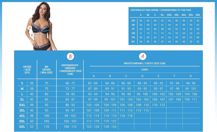 Merry Style Damen Bikini Oberteil Bademode Bikini Top P618 90B Ozean (6205), 90B Ozean (6205)