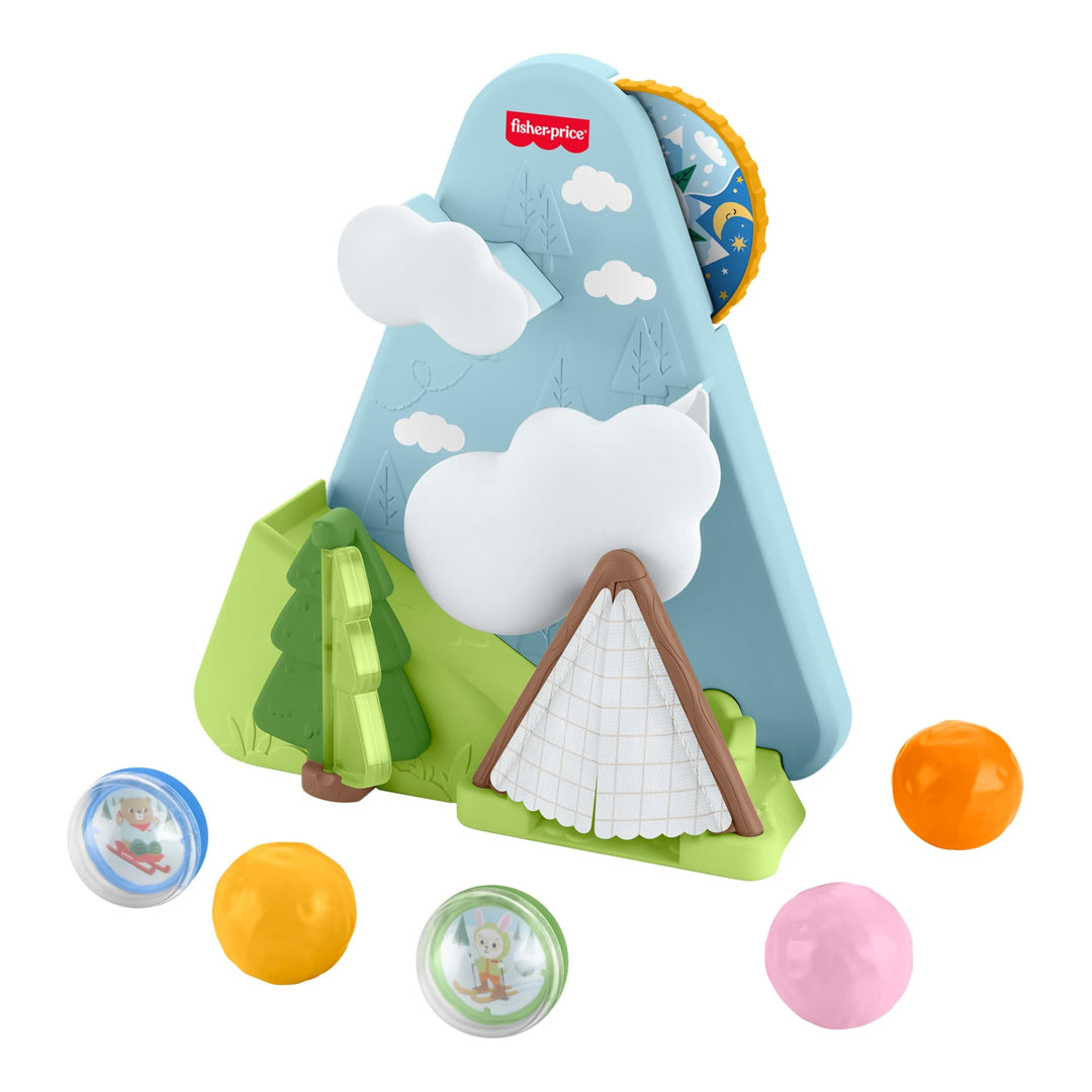 Fisher-Price Babyspielzeug Camping-Freunde Kullerberg, Aktivitätsspielzeug zum Hinterherkrabbeln für