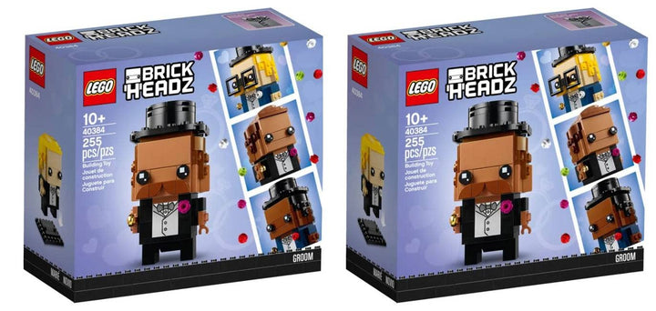 Lego Brickheadz Bride 40383 & Bräutigam 40384 Set (wählen Sie Ehepartner-Set) (2 Bräutigam) 2 x Bräu