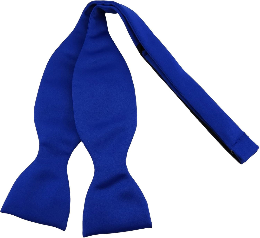 TigerTie Herren Selbstbinder Satin Fliege + Aufbewahrungsbox Blau Royalblau Leuchtblau, Blau Royalbl