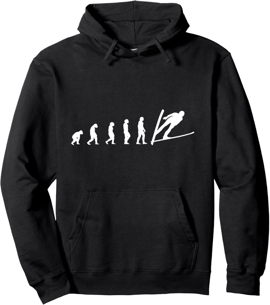 Evolution Skispringen Skispringer Skisprungschanze Pullover Hoodie