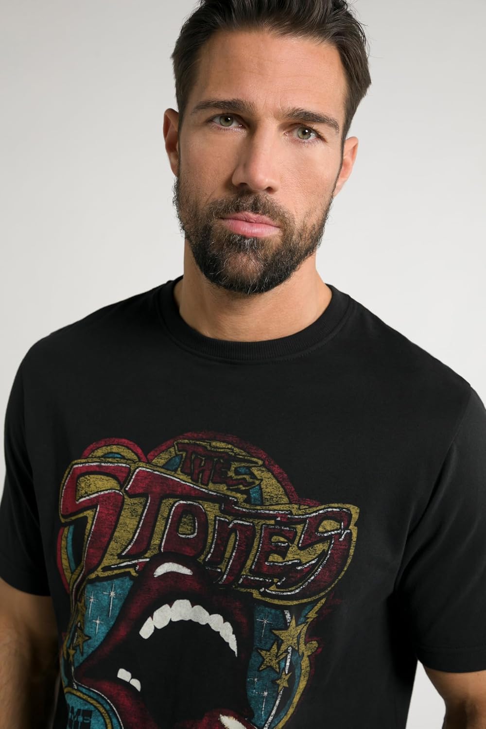 JP 1880 Herren grosse Grössen Übergrössen Menswear L-8XL T-Shirt, Bandshirt, Rolling Stones, Halbarm