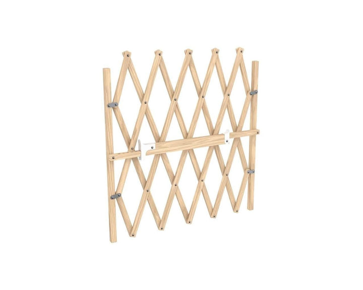 Nordlinger Press'fix-Barriere, ausziehbar, aus unbehandeltem Holz, 65 – 104 x 83 cm