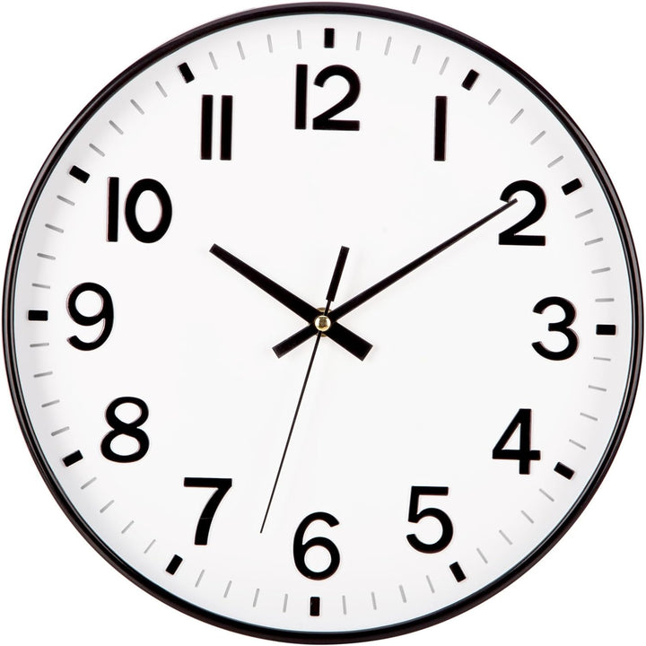 ACCSHINE Wanduhr Ohne TickgeräUsche Lautlos 30cm Modern Quarz Gross Batterie Betriebene Stereo Digit