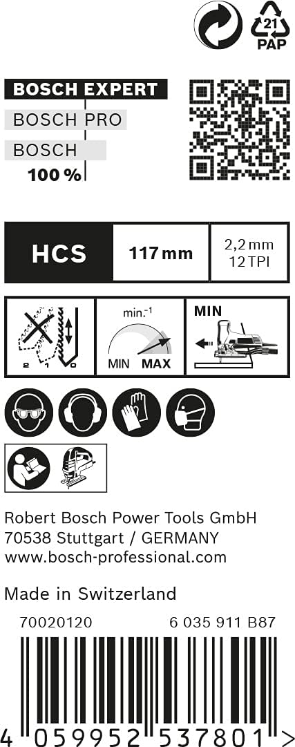 Bosch Professional 25x Stichsägeblatt Expert ‘Wood 2-Side Clean’ T 308 BO (für Sperrholz, Massivholz