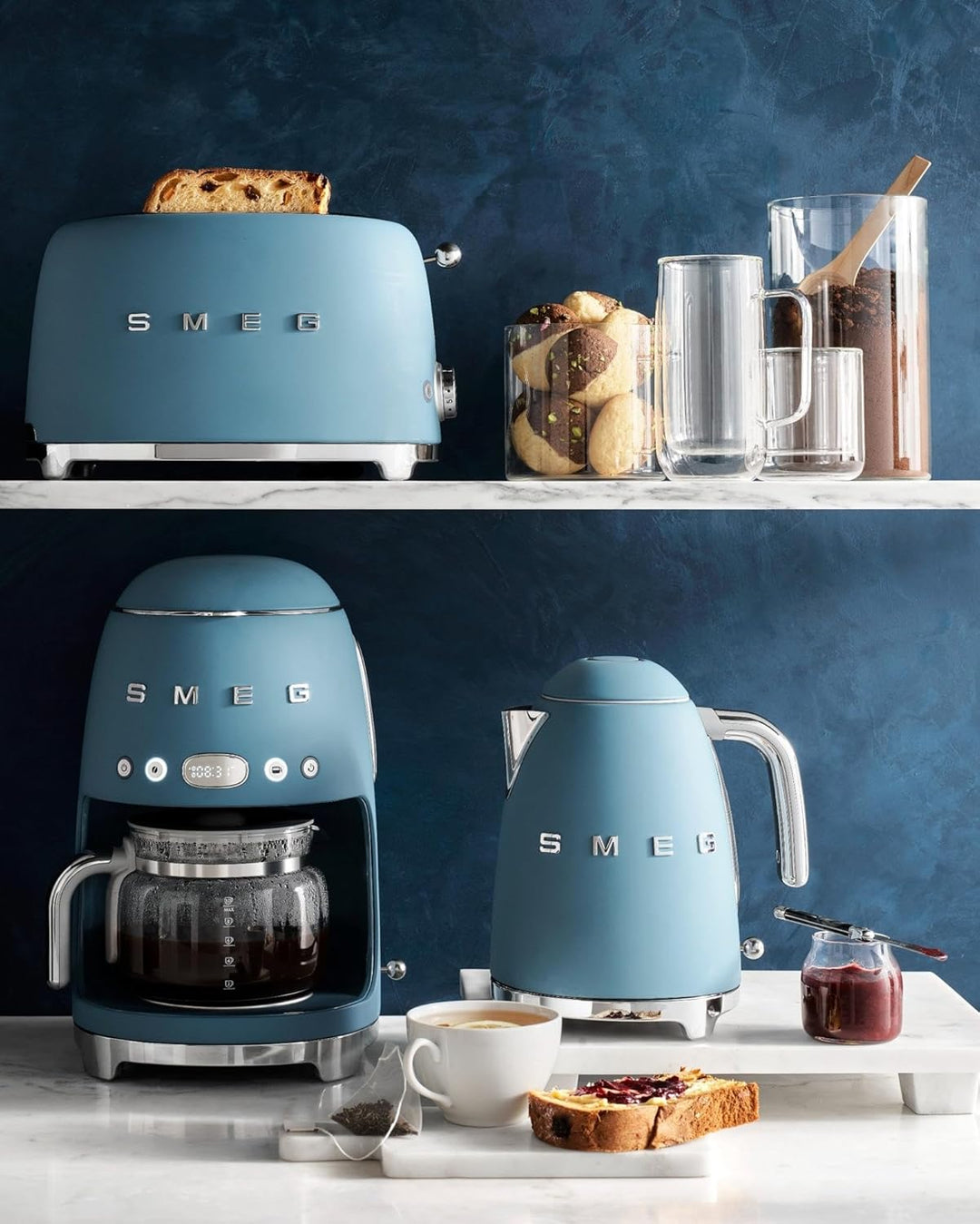 SMEG - Torradeira 2 Tostas, Anni50, Storm blue TSF01SBMEU
