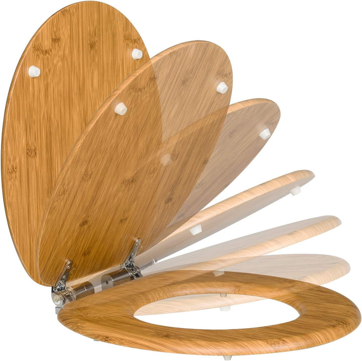 eSituro WC Sitz mit Absenkautomatik,Antibakterieller Stabile Toilettendeckel für Badinstallationen,M