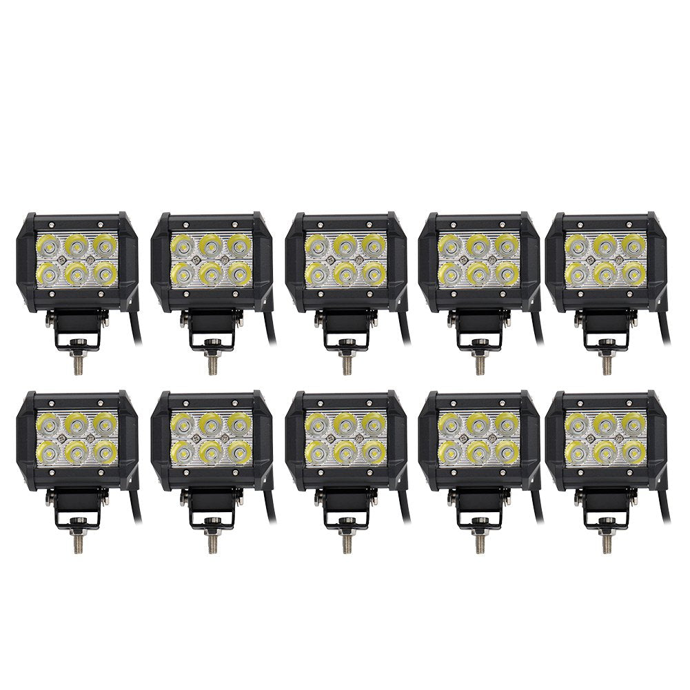 Greenmigo 10X 18W LED Arbeitsscheinwerfer Offroad Lampe Flood Scheinwerfer LED Arbeitslicht Light Ba