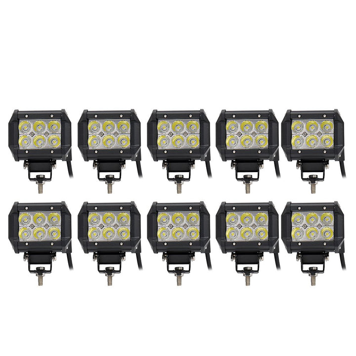Greenmigo 10X 18W LED Arbeitsscheinwerfer Offroad Lampe Flood Scheinwerfer LED Arbeitslicht Light Ba