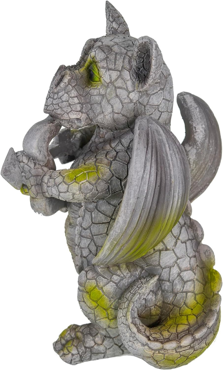Kremers Schatzkiste Drachenkind Amor mit Pfeil und Bogen Drache Figur Gartenfigur Liebe