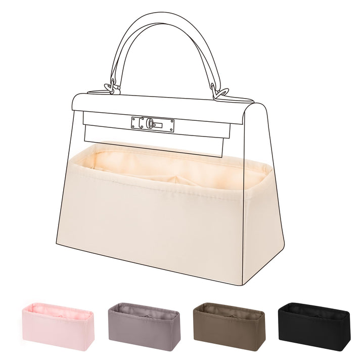 DGAZ Seide Taschen Organizer Einsatz, Taschenorganizer Tasche in Tasche Organizer für luxuriöse Tasc