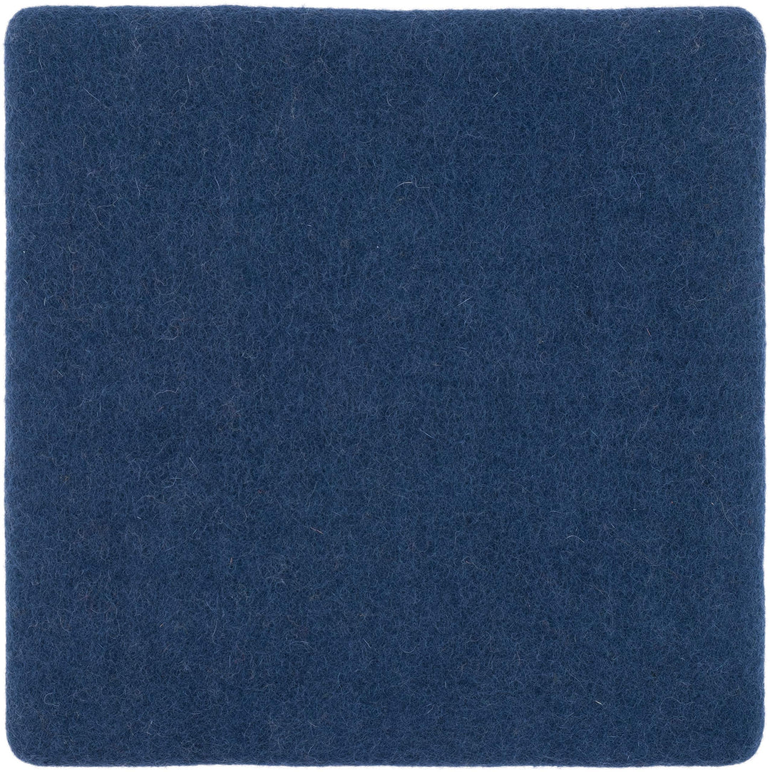 myfelt Flache Filz-Sitzauflage/Stuhlauflage - Alva - quadratisch, 36x36 cm, Dunkelblau, Dunkelblau