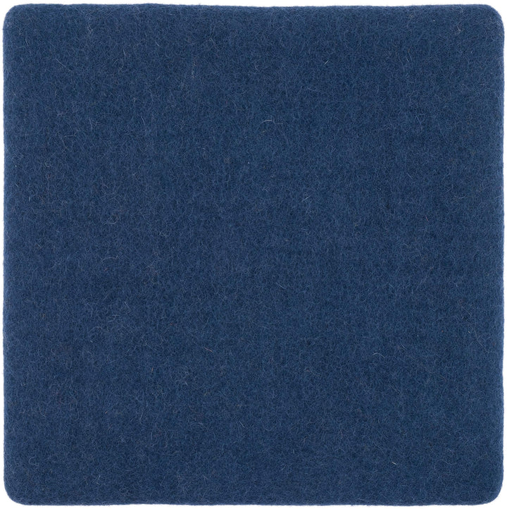 myfelt Flache Filz-Sitzauflage/Stuhlauflage - Alva - quadratisch, 36x36 cm, Dunkelblau, Dunkelblau