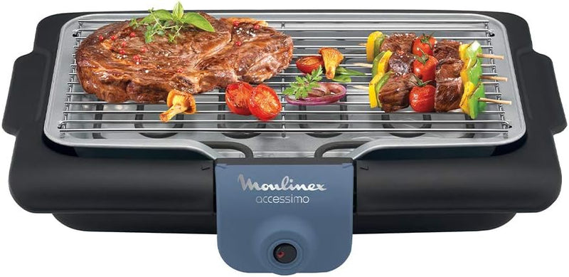 Moulinex Accessimo Elektrischer Tischgrill, abnehmbarer Grill, Leistung 2100 W, hergestellt in Frank