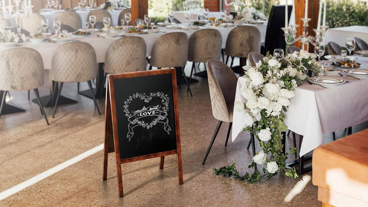 ALLboards Kundenstopper mit lackiertem Holzrahmen 100x60cm, Werbetafel, Gehwegaufsteller, Aufsteller