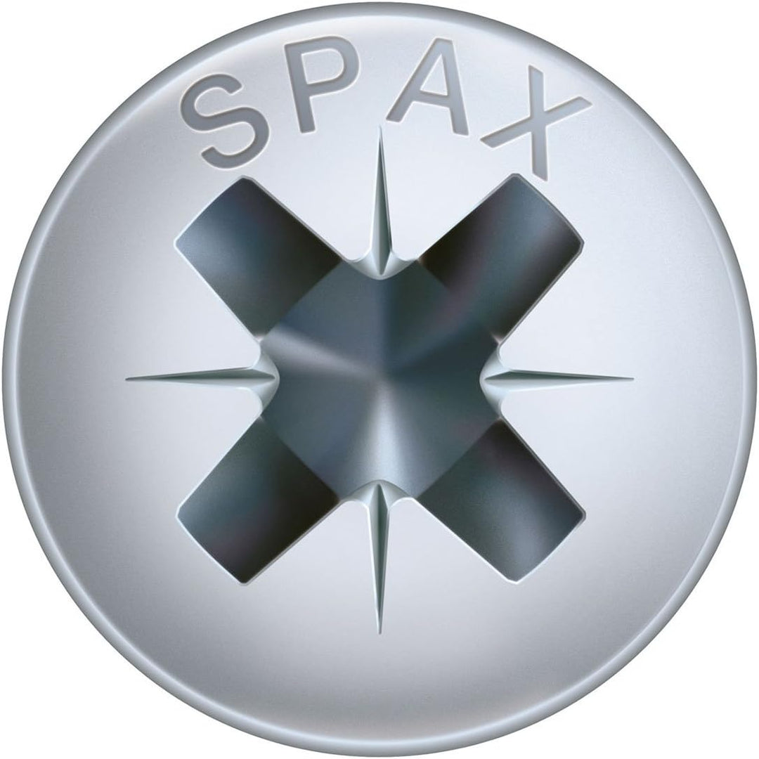 SPAX Universalschraube, 3,5 x 16 mm, 1000 Stück, Kreuzschlitz Z2, Linsensenkkopf, Vollgewinde, 4CUT,