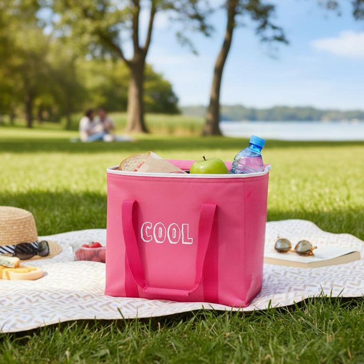 com-four® Kühltasche mit Kühlelement - Faltbare Thermo-Kühlbox - leichte Isoliertasche für Camping &