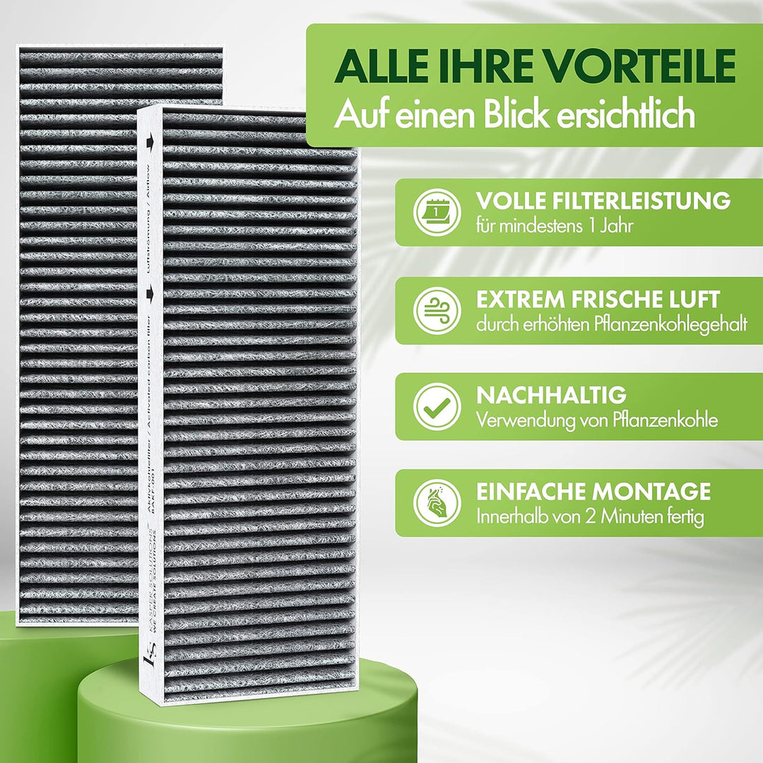 Kasper Solutions® Aktivkohlefilterset kompatibel mit Bora Basic BIU/BHU/BFIU (2 Stück) - Kompatibel