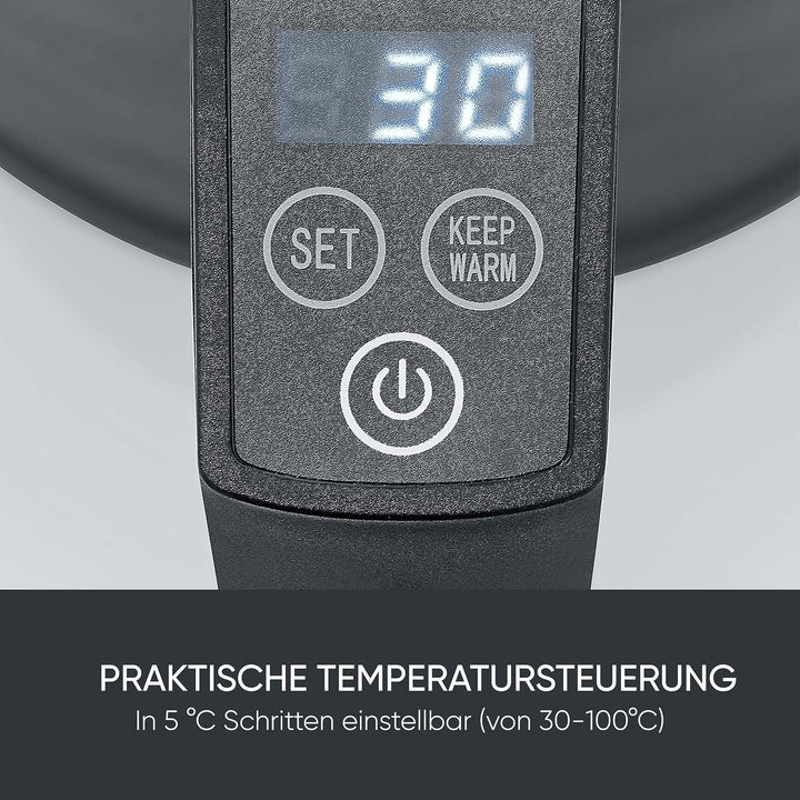 SEVERIN Cool-Touch Wasserkocher, doppelwandiger Wasserkocher, farbige LED-Temperatur-Rückmeldung im