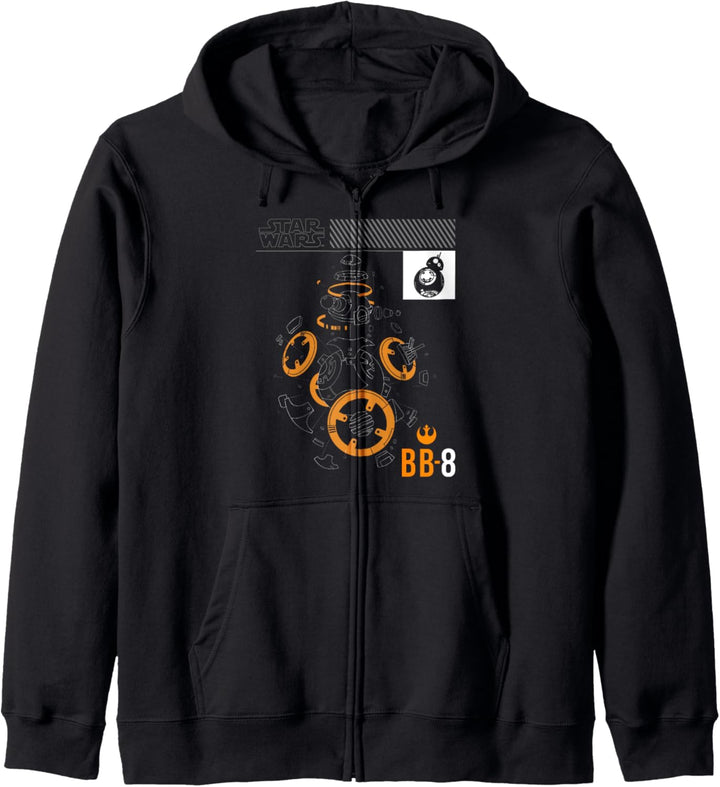 Star Wars Last Jedi BB-8 Expanded Schematic Kapuzenjacke