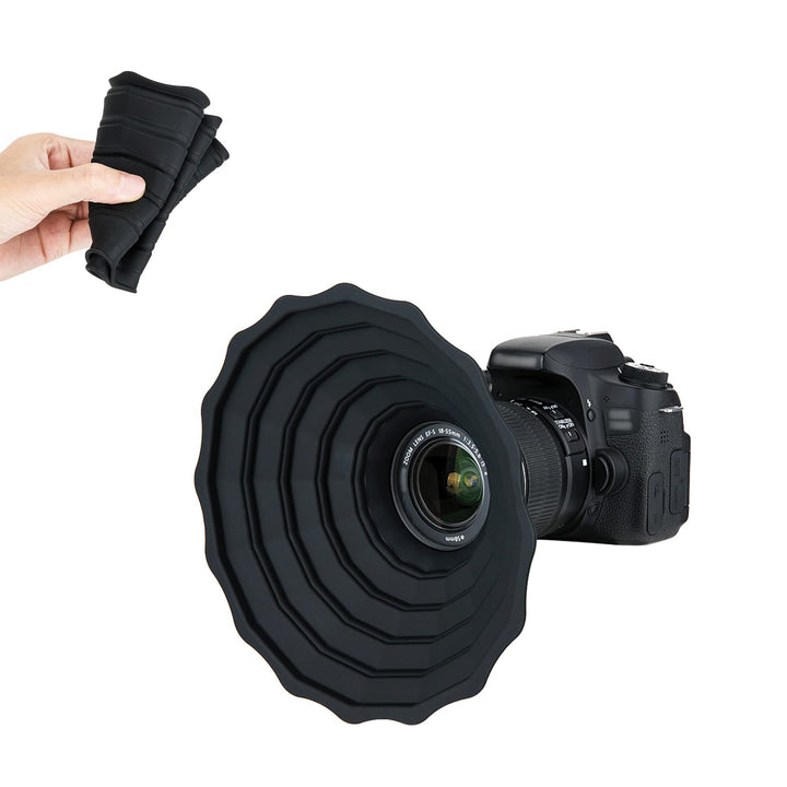 JJC Silikon-Gegenlichtblende, universal, faltbar, entspiegelt, für Canon, Nikon, Sony, Fuji, DSLR-Ka