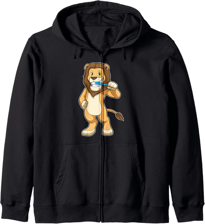 Löwe Zahnbürste Kapuzenjacke