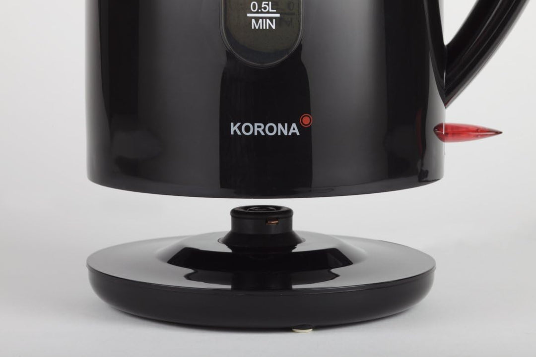 Korona 20130 Wasserkocher mit 1,7 Liter Fassungsvermögen in schwarz - Leistungsstarker Kocher mit ei
