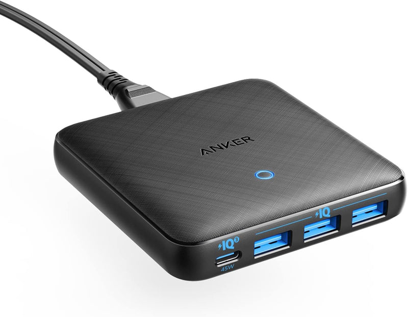 Anker PowerPort Atom III Slim USB C Ladegerät, 65W 4 Port PIQ 3.0 & GaN Netzteil mit 45W USB C Einga