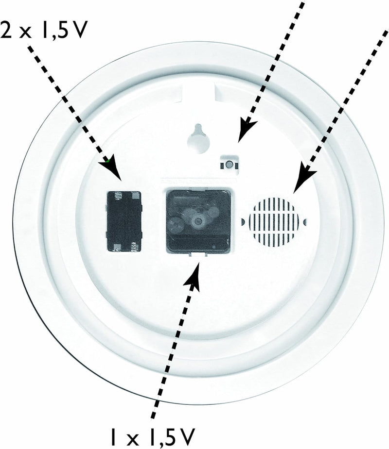 KOOKOO Singvögel Quarzwerk Leaf, Die Singende Vogeluhr, runde Wanduhr mit natürlichen Vogelstimmen,