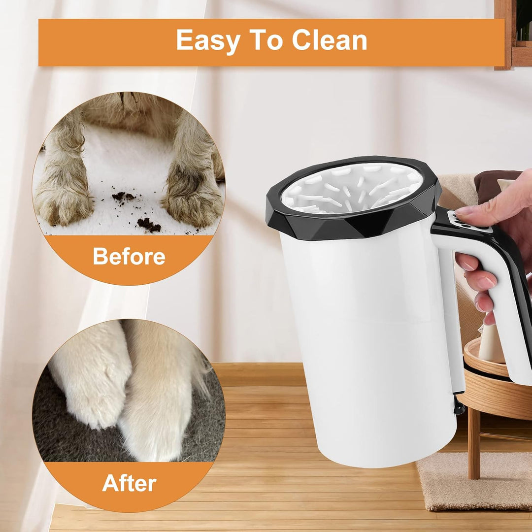 MYPIN Aufladbarer automatischer Pfotenreiniger für Hunde, 2 in 1 Haustierpfotenreiniger mit weicher