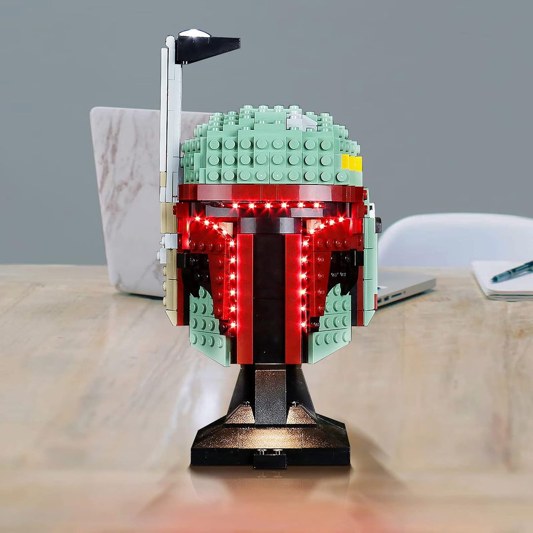 BrickBling LED-Beleuchtungsset für Lego Boba Fett Helm（Nur Lichter, Baustein Nicht enthalten,Dekorat