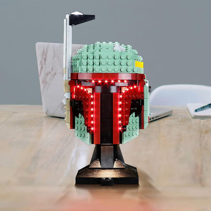 BrickBling LED-Beleuchtungsset für Lego Boba Fett Helm（Nur Lichter, Baustein Nicht enthalten,Dekorat