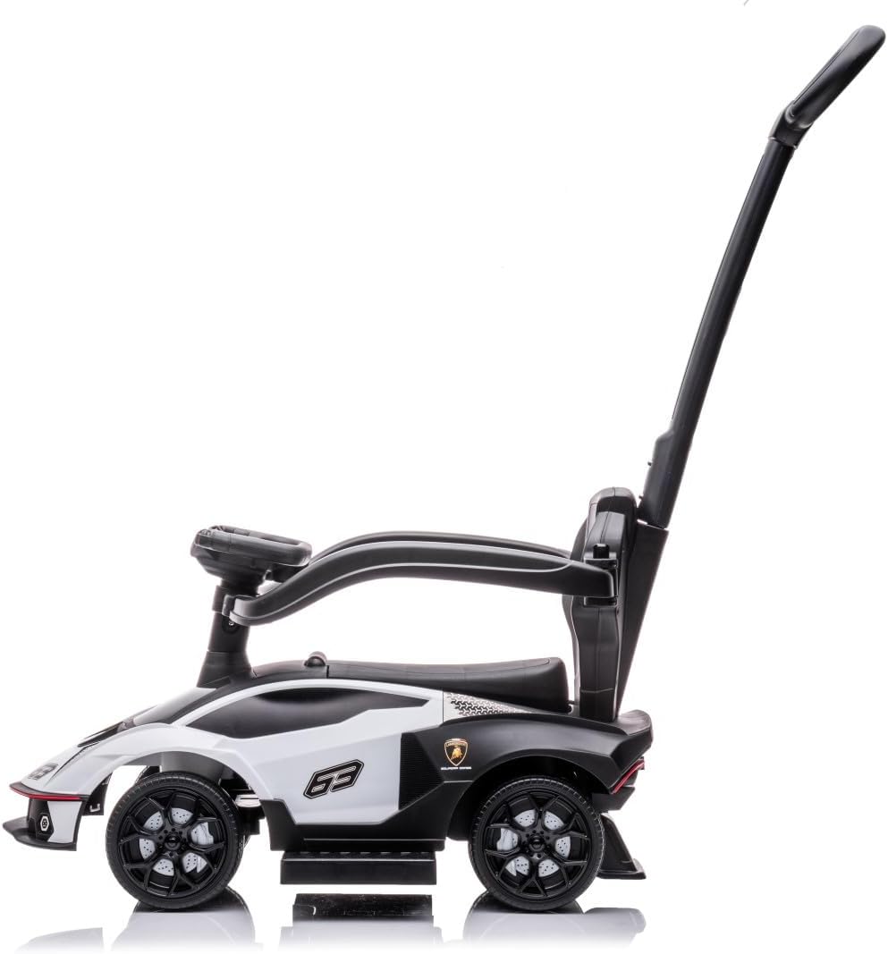 Rutschauto ab 1 Jahr mit Schiebestange, Kinderauto, Rutschauto Essenza SCV12, Auto Kinder (Weiss), W
