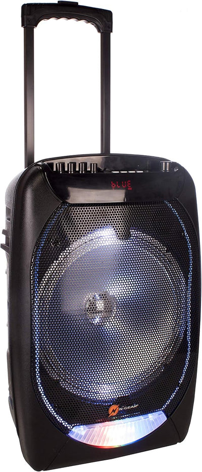 N-Gear Flash 1210 Sono Karaoke Bluetooth Mobile Trolley 300 Watt MP3 Player FM Radio 2-5 Stunden Lau