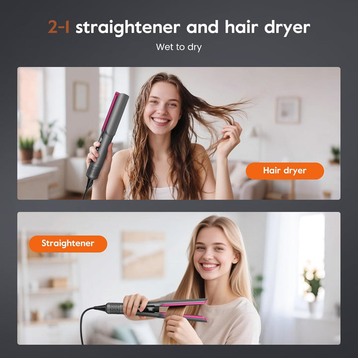 slopehill Air Haarglätter, 1300W Ionen Luft-Glätteisen OHNE Heizplatten, Glätten mit Luft, Für Nass