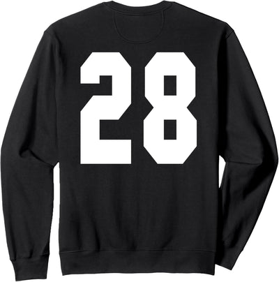 # 28 Team Sports Trikot vorne & hinten Number Player Fan Sweatshirt