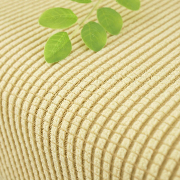 PETCUTE Stuhlhusse stuhlbezug Stretch Hussen für Stühle Spandex Stuhlhussen für Hochzeit Beige 6er S