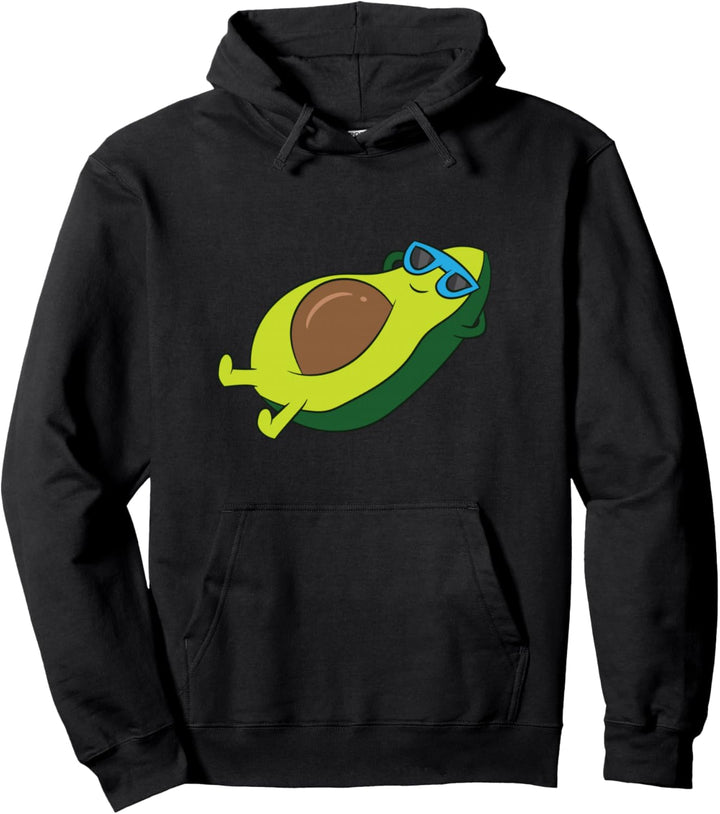 Avocado mit Sonnenbrille Gemüse Vegan Entspannende Avocado Pullover Hoodie