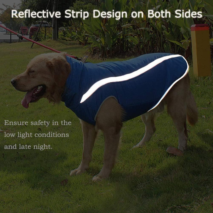 FEimaX Hundemantel Hundejacke wasserdichte Reflektierende Wintermantel mit Fleece Gefüttert Hund Wel
